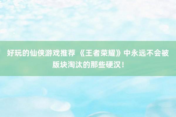 好玩的仙侠游戏推荐 《王者荣耀》中永远不会被版块淘汰的那些硬汉！