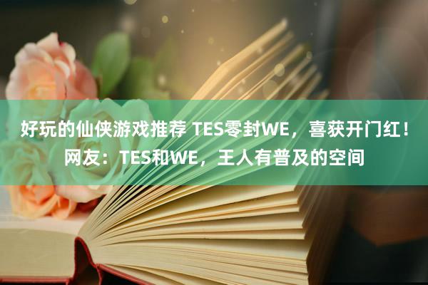 好玩的仙侠游戏推荐 TES零封WE，喜获开门红！网友：TES和WE，王人有普及的空间